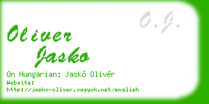 oliver jasko business card